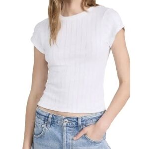 Caroline Constas pointelle knit baby tee